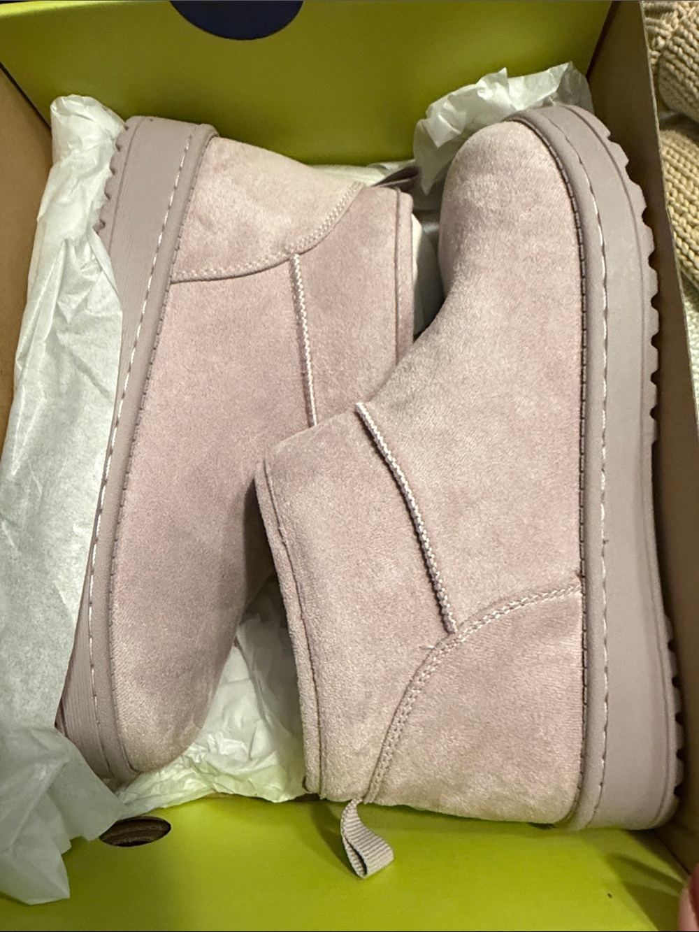 Classic Girls Suede Ankle Boot - Dusty Pink